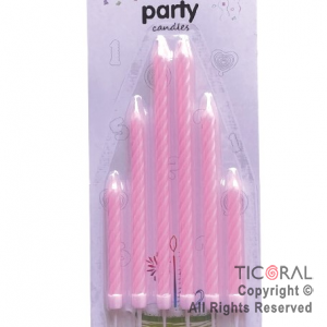 VELA CASTILLO ROSAS x 6 UNIDADES